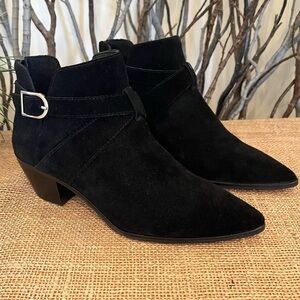 Sole Society Lanica Black Suede Booties Size 6.5 Women’s